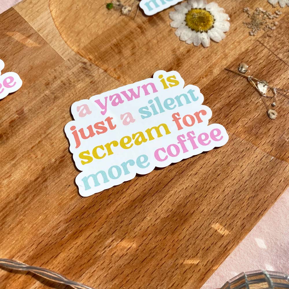 More Coffee Sticker | Kach Design Studio | HERE. a pop-up shop | HERE ...