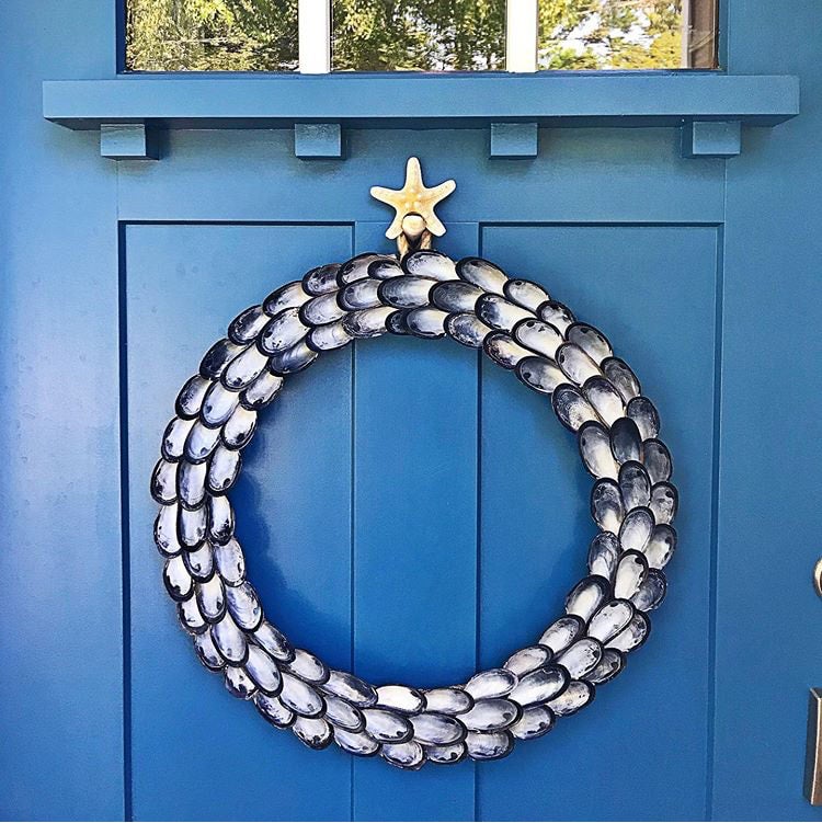 Muscle Shell Wreath Handmaid Mussel Shell Wreath | HERE. a pop-up shop | HERE. a pop-up shop