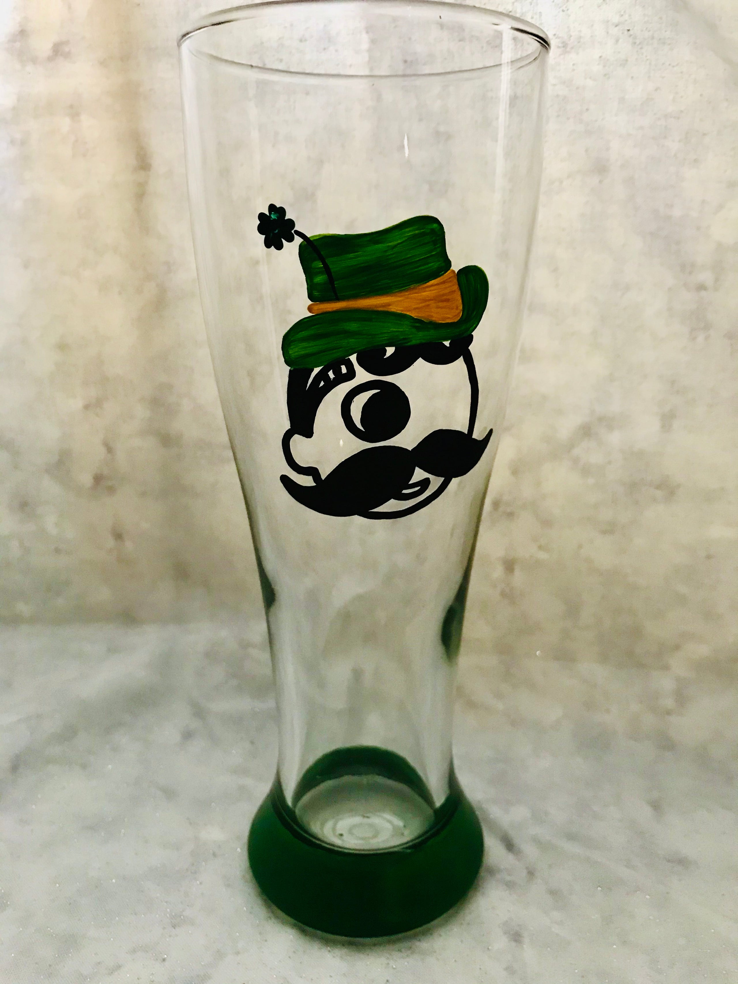 Four Leaf Clover  St. Patrick's Day Stemless Wine Tumbler - About to POP!